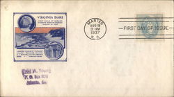 Virginia Dare, First Child of English Parents Born in America August 18, 1587 First Day Cover