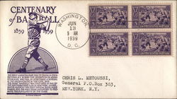 Centenary of Baseball 1839-1939 First Day Cover