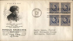 Famous Americans Series - Authors - Louisa May Alcott. 1832-1888 First Day Cover