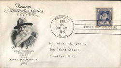 Famous Americans Series POETS First Day Cover