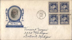 Walt Whitman, 1819-1892, Famous American Poet First Day Covers First Day Cover First Day Cover First Day Cover