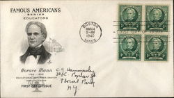 Famous Americans Series Educators Horace Mann 1796-1859 First Day Cover