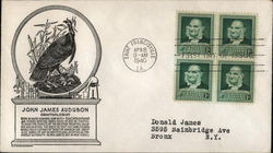 John James Audubon - Ornithologist First Day Covers First Day Cover First Day Cover First Day Cover