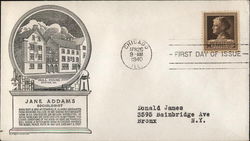 Jane Addams, Sociologist First Day Covers First Day Cover First Day Cover First Day Cover