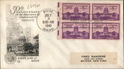 50th Anniversary of the Admission to Statehood of Idaho First Day Covers First Day Cover First Day Cover First Day Cover