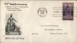 75th Anniversary of the 13th Amendment to the Constitution Abolishing Slavery First Day Cover