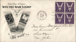 Win the War Stamp First Day Cover