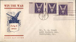 Win the War, July 4, 1942 First Day Cover