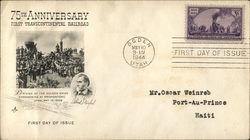 75th Anniversary First Transcontinental Railroad First Day Cover