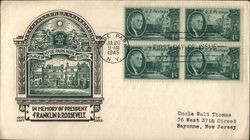 In Memory of President Franklin D. Roosevelt First Day Covers First Day Cover First Day Cover First Day Cover