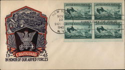 Coast Guard 1945 - In Honor of Our Armed Forces First Day Covers First Day Cover First Day Cover First Day Cover