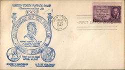 100th Anniversary of the Birth of Joseph Pulitzer April 10, 1947 First Day Covers First Day Cover First Day Cover First Day Cover