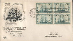 150th Anniversary of the launching of the U.S. Frigate Constitution First Day Covers First Day Cover First Day Cover First Day Cover