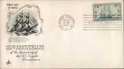 150th Anniversary of the launching of the U.S. Frigate Constitution First Day Covers First Day Cover First Day Cover First Day Cover