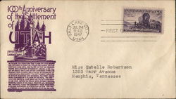 100th Anniversary of the Settlement of Utah First Day Covers First Day Cover First Day Cover First Day Cover