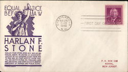 Equal Justice Before the Law: Harlan F. Stone First Day Covers First Day Cover First Day Cover First Day Cover