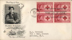 Clara Barton Founder of the American Red Cross First Day Covers First Day Cover First Day Cover First Day Cover