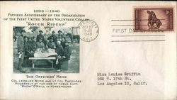 1896 - 1948 Fiftieth Anniversary of the "Rough Riders" First Day Covers First Day Cover First Day Cover First Day Cover