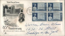 85th Anniversary of Lincoln's Gettysburg Address First Day Covers First Day Cover First Day Cover First Day Cover