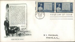 85th Anniversary of the Gettysburg Address First Day Covers First Day Cover First Day Cover First Day Cover