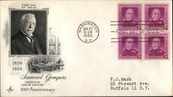 1850-1950 Samuel Gompers American Labor Leader 100th Anniversary First Day Covers First Day Cover First Day Cover First Day Cover