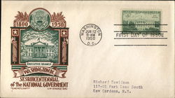 Sesquicentennial of the National Government 1800-1950 First Day Covers First Day Cover First Day Cover First Day Cover