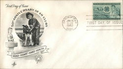 50th Anniversary of 4-H Clubs Head - Heart - Hand - Health First Day Cover