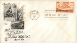 100th Anniversary Kansas Territory 1854 - 1954 First Day Covers First Day Cover First Day Cover First Day Cover