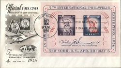 5TH International Philatelic Exhibition, New York, NY, Apr. 28-May 6, 1956, Official FIPEX Cover First Day Covers First Day Cove First Day Cover