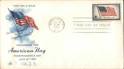 Honoring the American Flag, Independence Day, July 4, 1957 First Day Covers First Day Cover First Day Cover First Day Cover