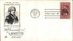 200th Anniversary of Marquis de Lafayette, Born in Auvergne, France 1757-1957 First Day Covers First Day Cover First Day Cover First Day Cover