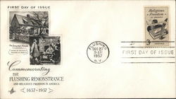 Commemorating the Flushing Resistance and Religious Freedom in America, 1657-1957 First Day Covers First Day Cover First Day Cov First Day Cover