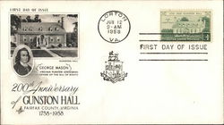 200th Anniversary of Gunston Hall First Day Covers First Day Cover First Day Cover First Day Cover