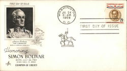 Honoring Simon Bolivar First Day Covers First Day Cover First Day Cover First Day Cover