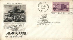 100TH ANNIVERSARY OF THE ATLANTIC CABLE 1858-1958 First Day Covers First Day Cover First Day Cover First Day Cover