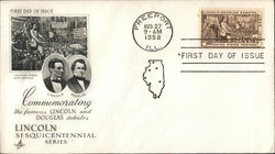 Commemorating the Famous Lincoln and Douglas Debates First Day Covers First Day Cover First Day Cover First Day Cover