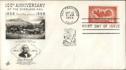 100th Anniversary of the Overland Mail 1858-1958 First Day Cover