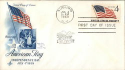 American Flag Independence Day July 4th 1959 First Day Covers First Day Cover First Day Cover First Day Cover