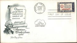 American Credo Series 1960 First Day Cover