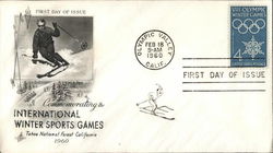 Commemorating International Sports Games, Tahoe National Forest, California 1960 First Day Covers First Day Cover First Day Cove First Day Cover