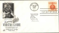 Honoring Mahatma Gandhi Champion of Liberty - 1869 - 1948 First Day Covers First Day Cover First Day Cover First Day Cover