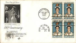 100th Anniversaryof Nursing Profession - 1861-1961 First Day Covers First Day Cover First Day Cover First Day Cover