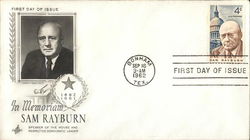 In Memoriam SAM RAYBURN First Day Covers First Day Cover First Day Cover First Day Cover