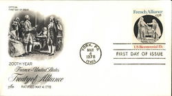 200th Year France - United States Treaty of Alliance First Day Cover