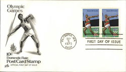 10c Domestic Rate Postcard Stamp Olympic Games First Day Cover