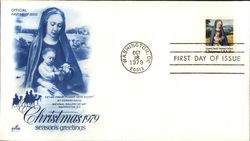 Christmas 1979 Season's Greetings "Detail from Flight into Egypt by Gerard David First Day Cover