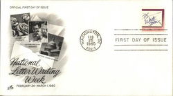 National Letter Writing Week February 24 - March 1, 1980 First Day Cover