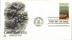 Coral Reefs USA Series of 1980 First Day Covers First Day Cover First Day Cover First Day Cover