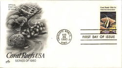 Coral Reefs USA Series of 1980 First Day Covers First Day Cover First Day Cover First Day Cover