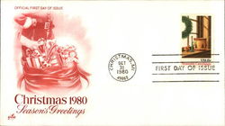 Christmas 1980: Seasons Greetings First Day Covers First Day Cover First Day Cover First Day Cover